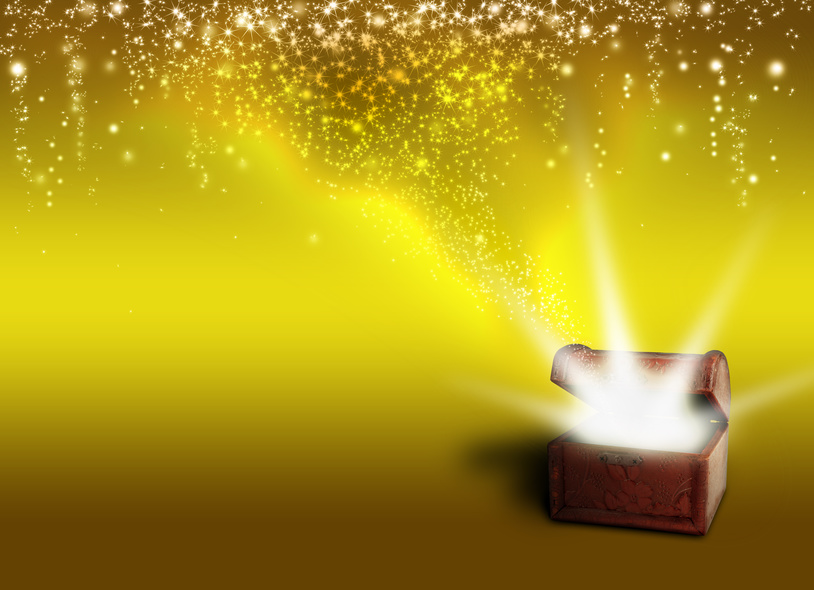 treasure chest with star dust